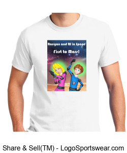 Raegan and RJ in Space First To Mars T-Shirt Design Zoom